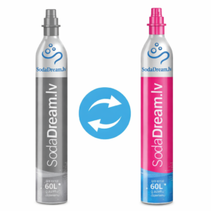 "SodaDream CO2 gāzes balons uz maiņu dzērienu gāzēšanai"