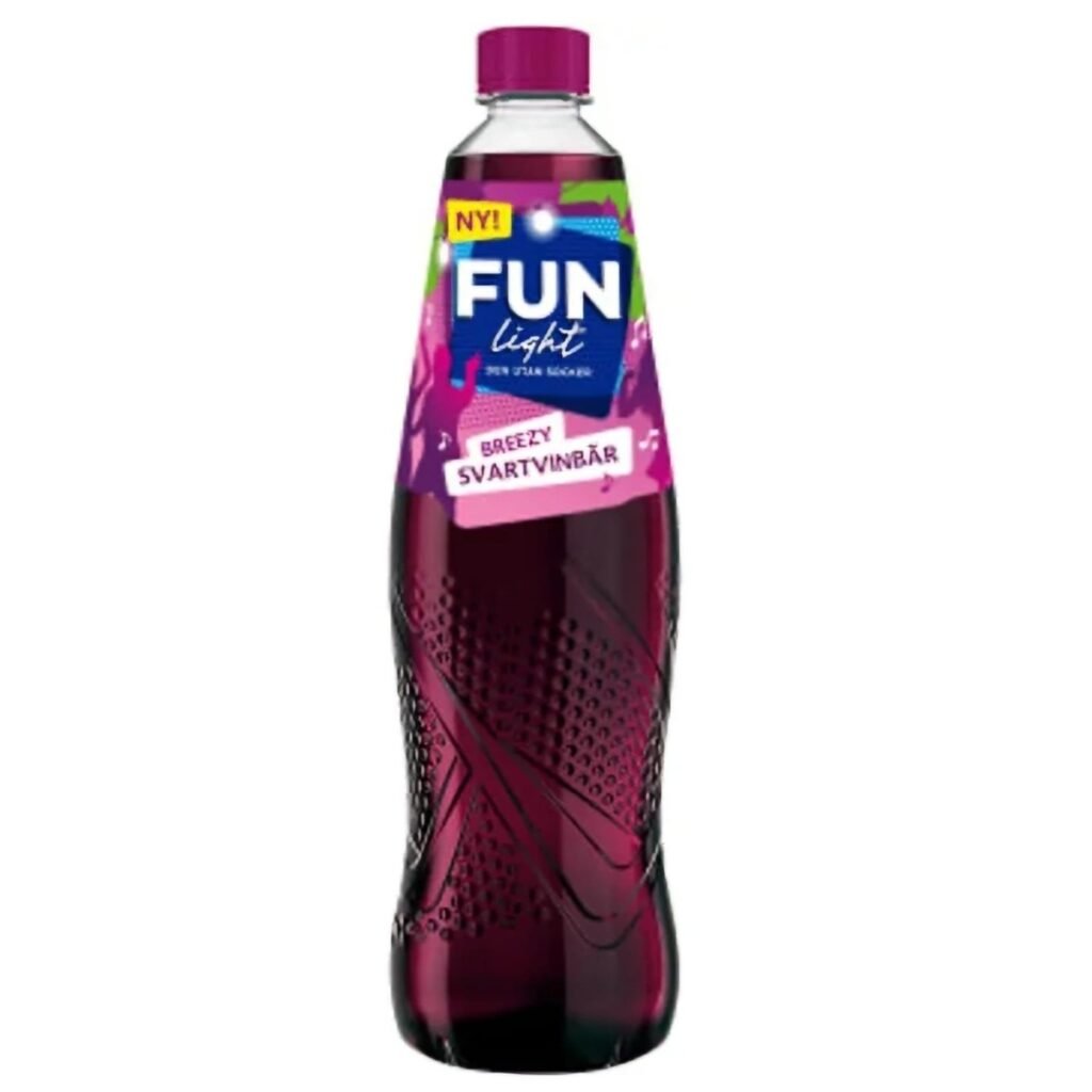 "FUN Light bezcukura sīrups dzērieniem ogu garša pudele"