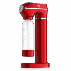 "SodaDream sarkans ūdens gāzēšanas aparāts ar pudeli"